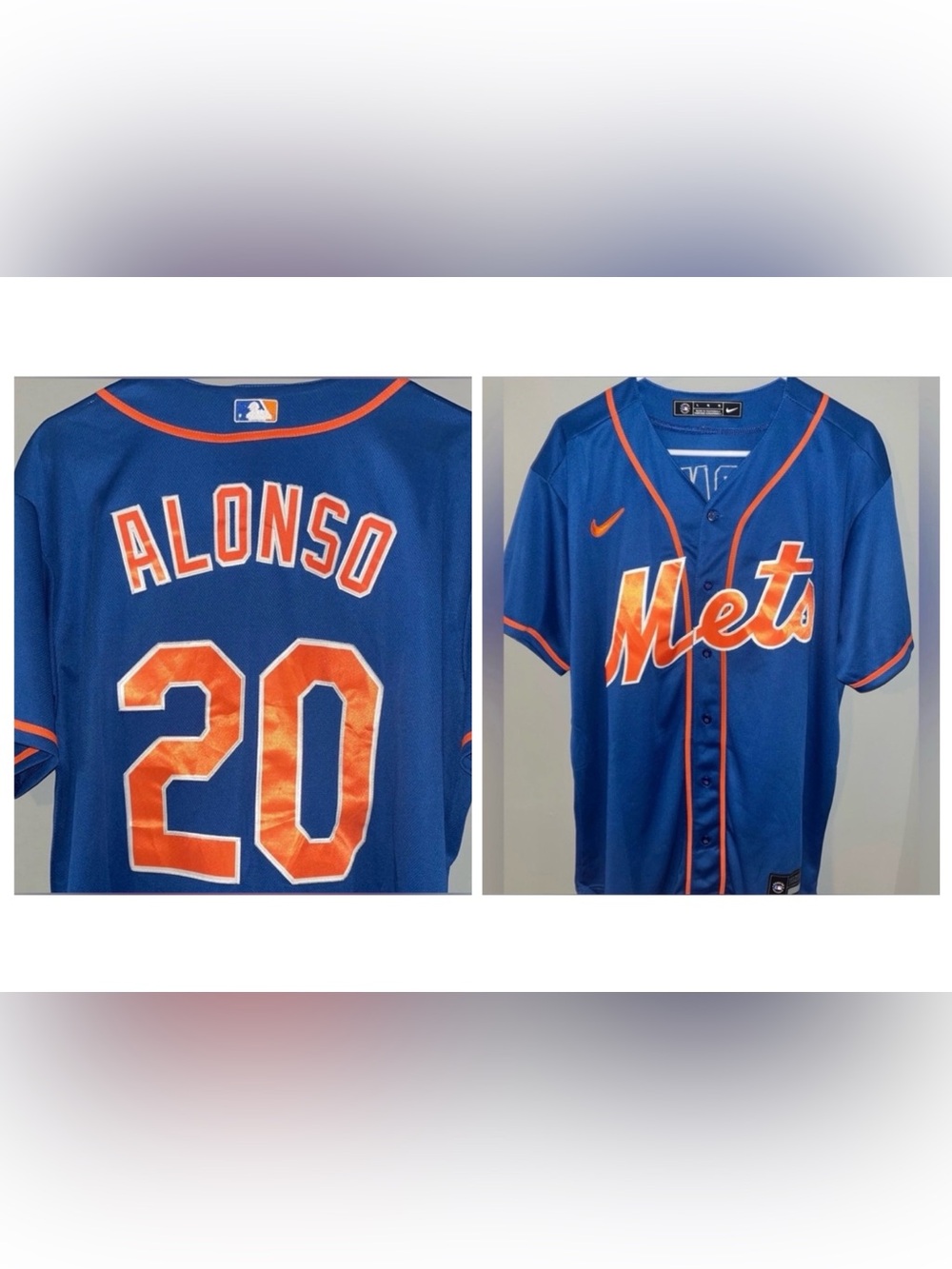 New York Mets Blue #20 Pete Alonso Authentic Nike MLB Baseball Jersey